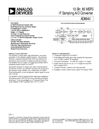 Datasheet AD6640 manufacturer Analog Devices