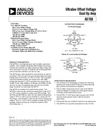Datasheet AD708 manufacturer Analog Devices