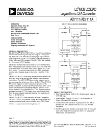 Datasheet AD7111T manufacturer Analog Devices