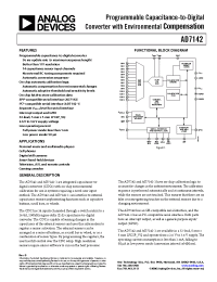 Datasheet AD7142ACPZ-1REEL manufacturer Analog Devices