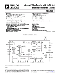Datasheet AD7183 manufacturer Analog Devices