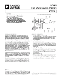 Datasheet AD7224KR-18 manufacturer Analog Devices