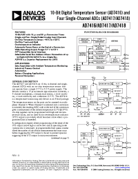 Datasheet AD7416ARMZ-REEL manufacturer Analog Devices