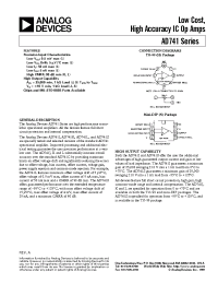 Datasheet AD741CH manufacturer Analog Devices