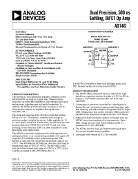 Datasheet AD746A manufacturer Analog Devices