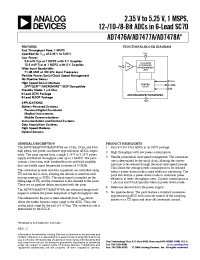 Datasheet AD7476ABRM-REEL7 manufacturer Analog Devices