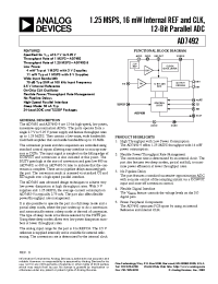 Datasheet AD7492-52 manufacturer Analog Devices
