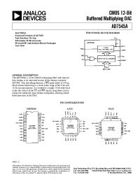 Datasheet AD7545ABE manufacturer Analog Devices