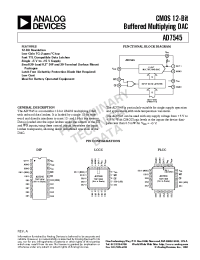 Datasheet AD7545AK manufacturer Analog Devices