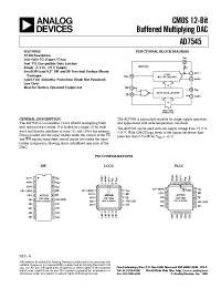 Datasheet AD7545LP manufacturer Analog Devices