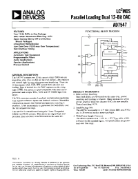 Datasheet AD7547JN manufacturer Analog Devices