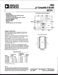 Datasheet AD7574 manufacturer Analog Devices