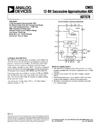 Datasheet AD7578BQ manufacturer Analog Devices