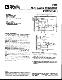 Datasheet AD7579JN manufacturer Analog Devices