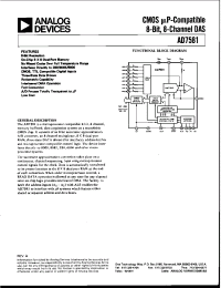 Datasheet AD7581JN manufacturer Analog Devices