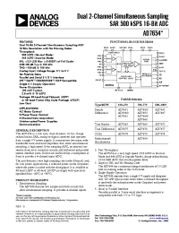 Datasheet AD7654ACPRL manufacturer Analog Devices