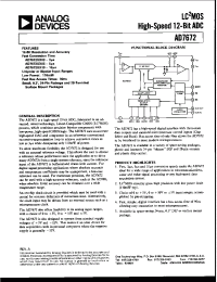 Datasheet AD7672 manufacturer Analog Devices