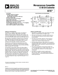 Datasheet AD767JN manufacturer Analog Devices