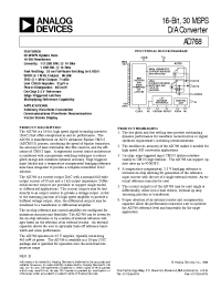 Datasheet AD768 manufacturer Analog Devices