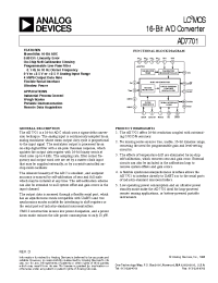 Datasheet AD7701 manufacturer Analog Devices