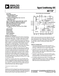 Datasheet AD7710 manufacturer Analog Devices