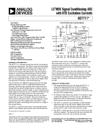 Datasheet AD7711 manufacturer Analog Devices