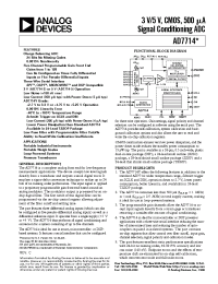 Datasheet AD7714 manufacturer Analog Devices
