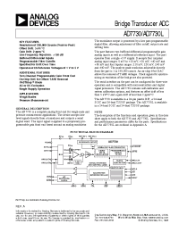 Datasheet AD7730 manufacturer Analog Devices
