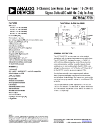 Datasheet AD7799BRU-REEL manufacturer Analog Devices