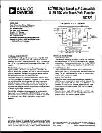 Datasheet AD7820 manufacturer Analog Devices