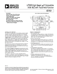 Datasheet AD7821 manufacturer Analog Devices