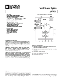 Datasheet AD7843ARU-REEL manufacturer Analog Devices