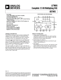 Datasheet AD7845BQ manufacturer Analog Devices