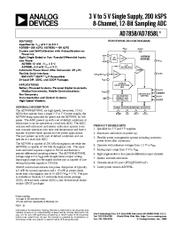 Datasheet AD7858LAN manufacturer Analog Devices