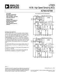 Datasheet AD7884AN manufacturer Analog Devices