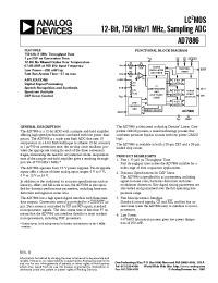 Datasheet AD7886 manufacturer Analog Devices