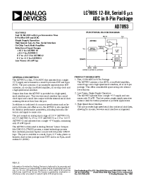 Datasheet AD7893 manufacturer Analog Devices