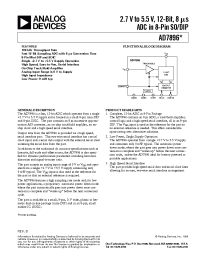 Datasheet AD7896AN manufacturer Analog Devices