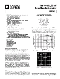 Datasheet AD8002 manufacturer Analog Devices