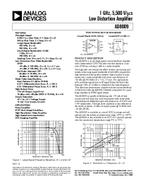 Datasheet AD8009A manufacturer Analog Devices