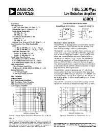 Datasheet AD8009ART-REEL manufacturer Analog Devices