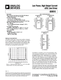 Datasheet AD8016ARE manufacturer Analog Devices