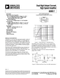 Datasheet AD8017 manufacturer Analog Devices