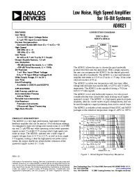 Datasheet AD8021ARM-REEL7 manufacturer Analog Devices