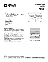 Datasheet AD8026 manufacturer Analog Devices