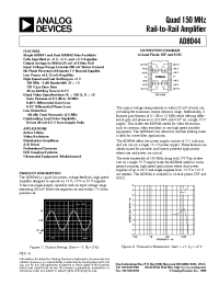 Datasheet AD8044 manufacturer Analog Devices