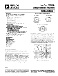 Datasheet AD8055 manufacturer Analog Devices
