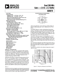 Datasheet AD8079 manufacturer Analog Devices