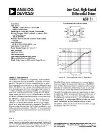 Datasheet AD8131 manufacturer Analog Devices