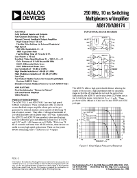 Datasheet AD8170 manufacturer Analog Devices